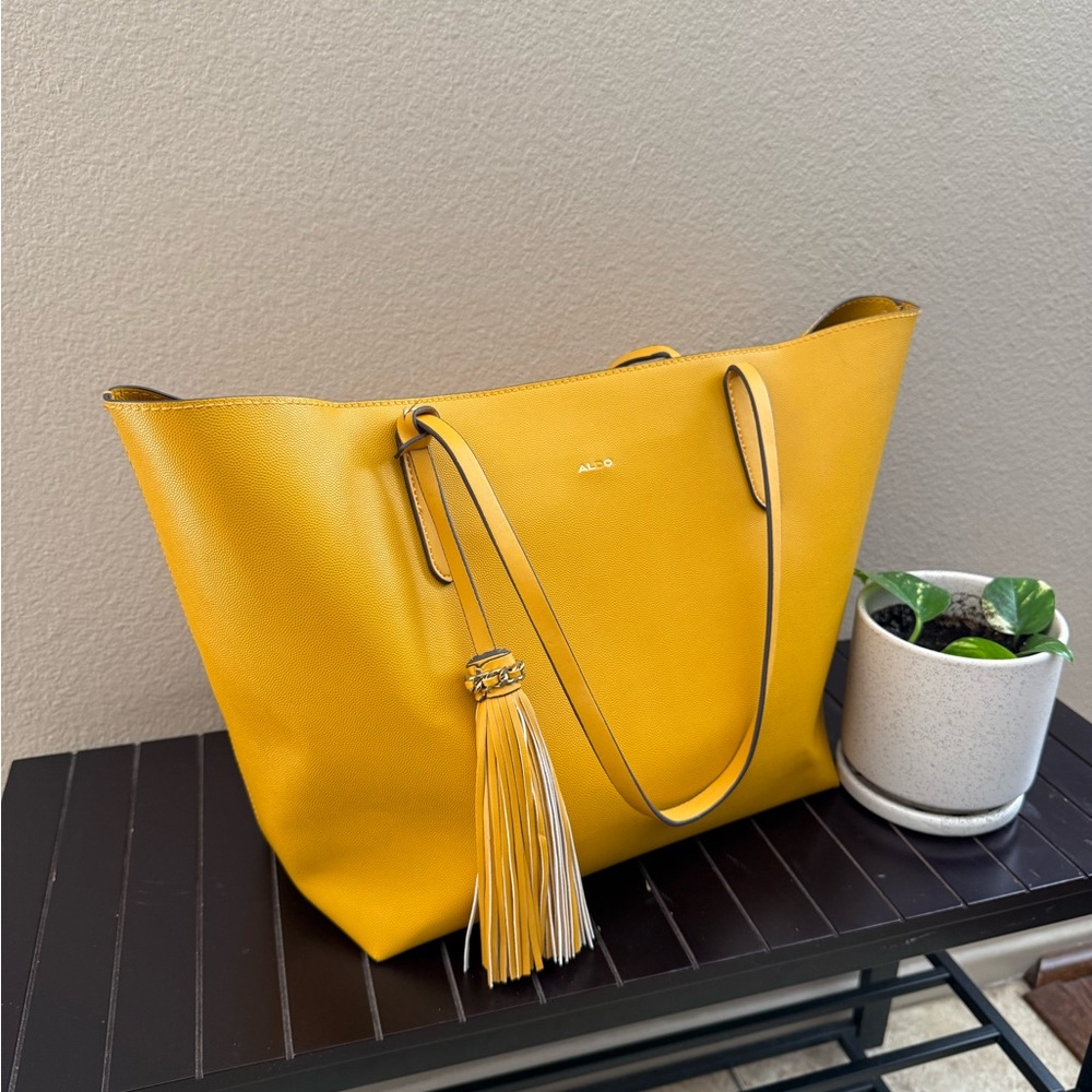 Aldo Yellow Tote Bag